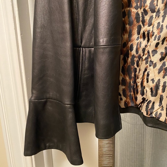 Women black lamb skin leather jacket XL - Picture 6 of 7